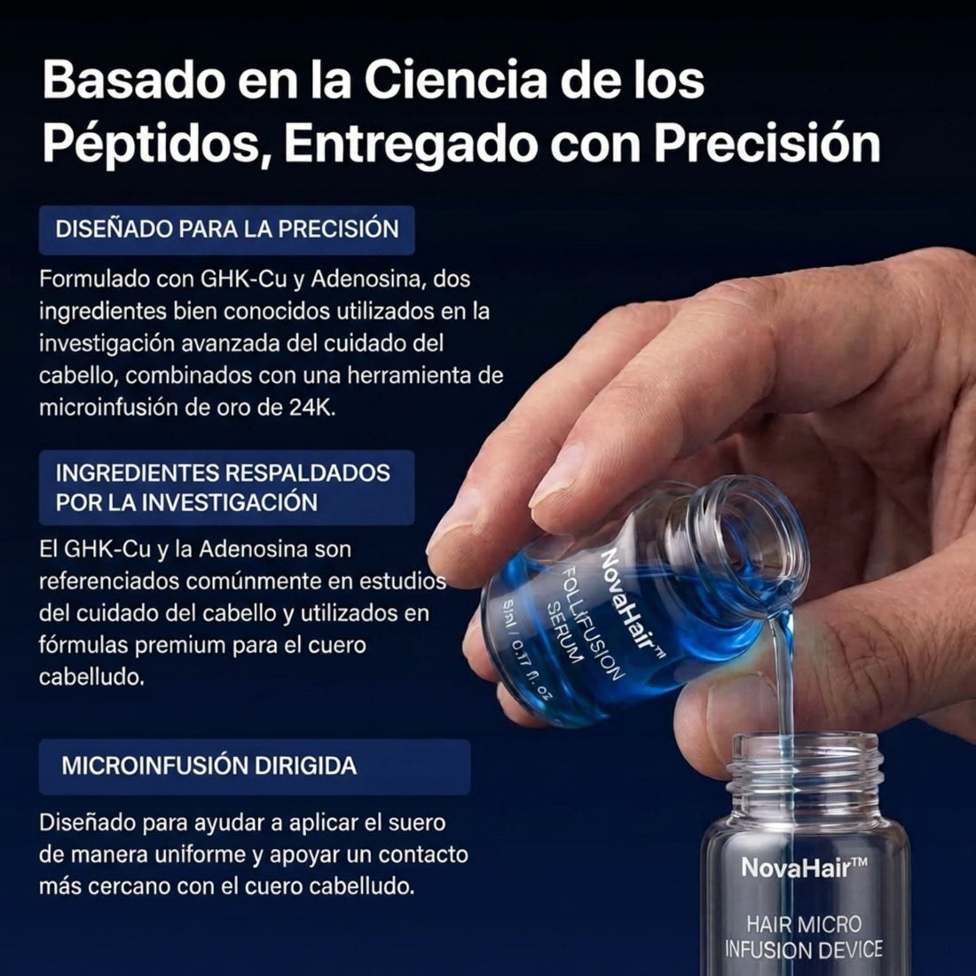 Luren NovaHair™ Kit Microinfusión con Sérum | Crecimiento real desde la raíz